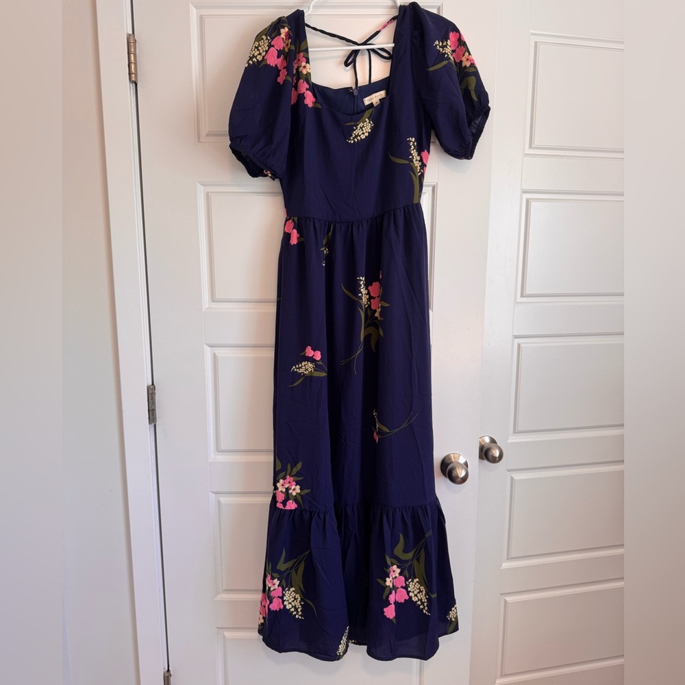 Floral Navy Maxi Dress